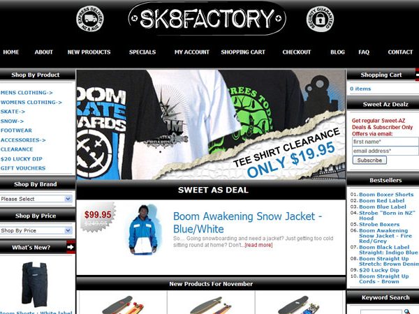 sk8factory website screenshot