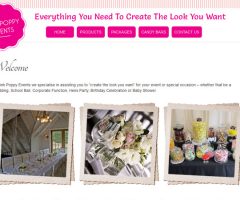 pink poppy website design screenshot