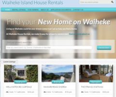 new website design for Waiheke House Rentals