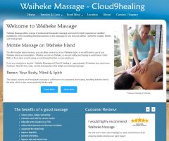 massage website and booking engine