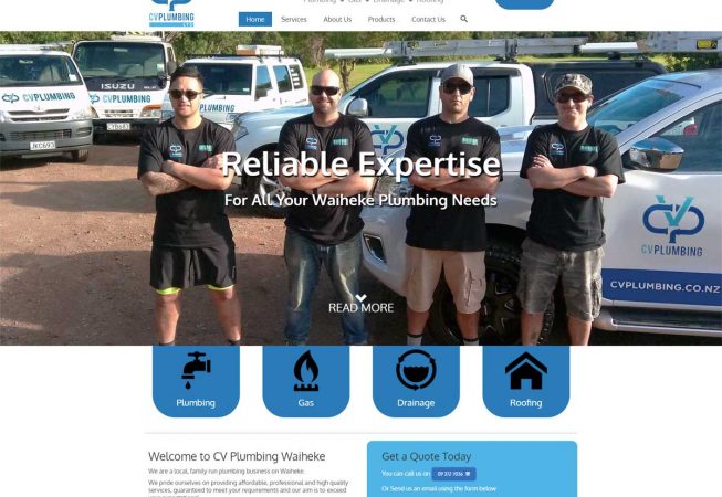 New Website for CV Plumbing