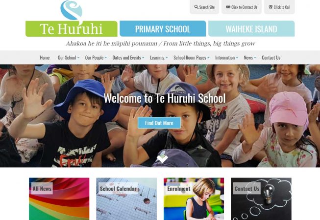 Te Huruhi School website design